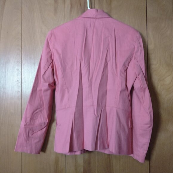 JONES NEW YORK WOMEN'S MEDIUM PINK FULL ZIP JACKET/BLAZER CAREER BARBIE NEW - Picture 4 of 4